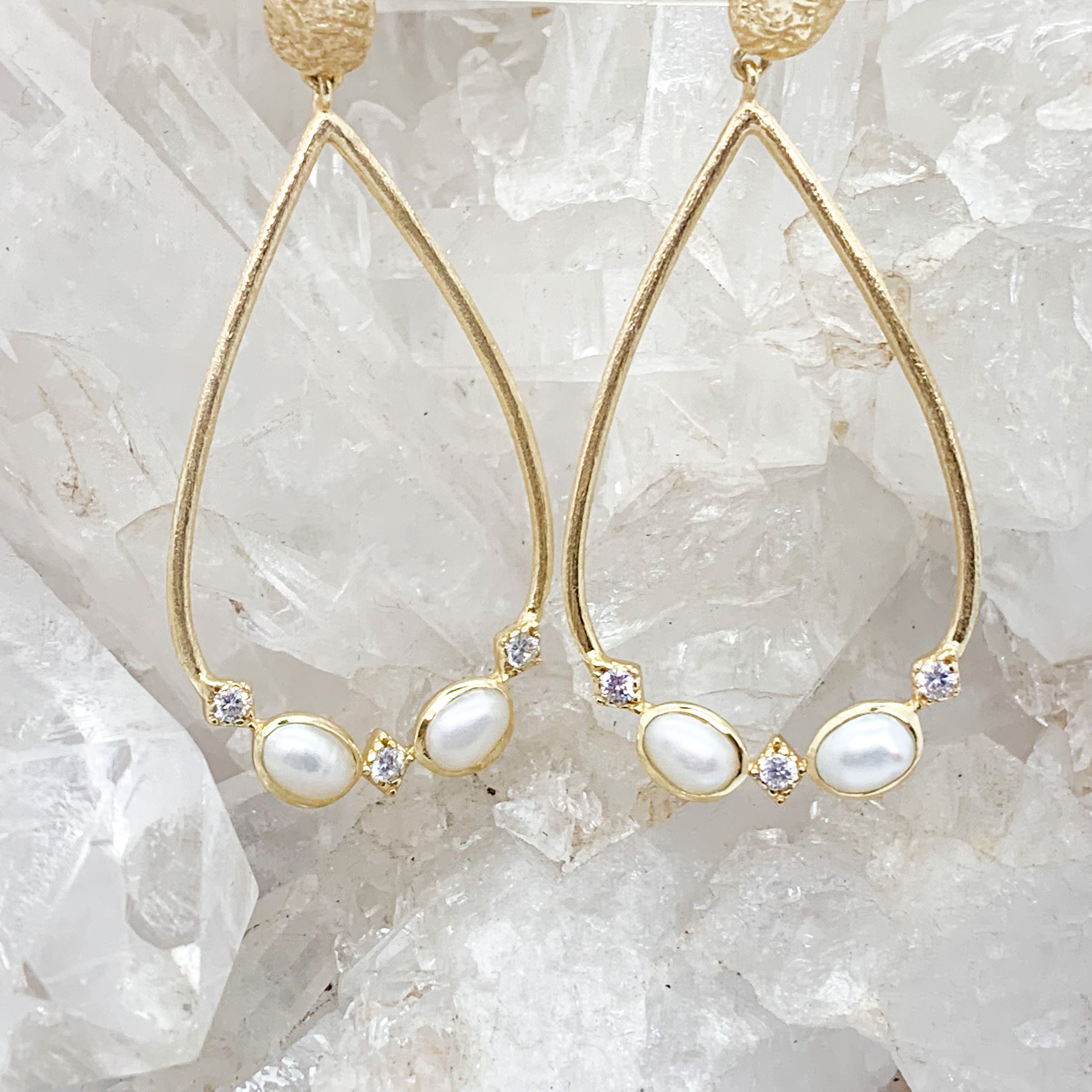 Clear Quartz Earrings | Faceted Oval | Sterling Silver